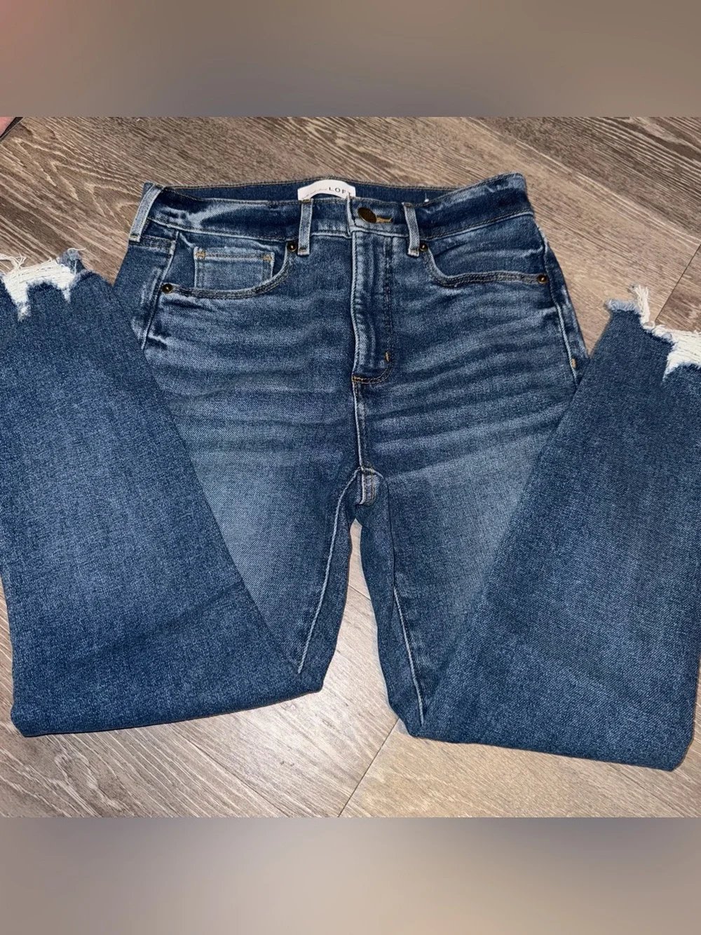 LOFT Set of 2 High Waist Skinny Ankle Jeans Size 4 - Picture 3 of 4